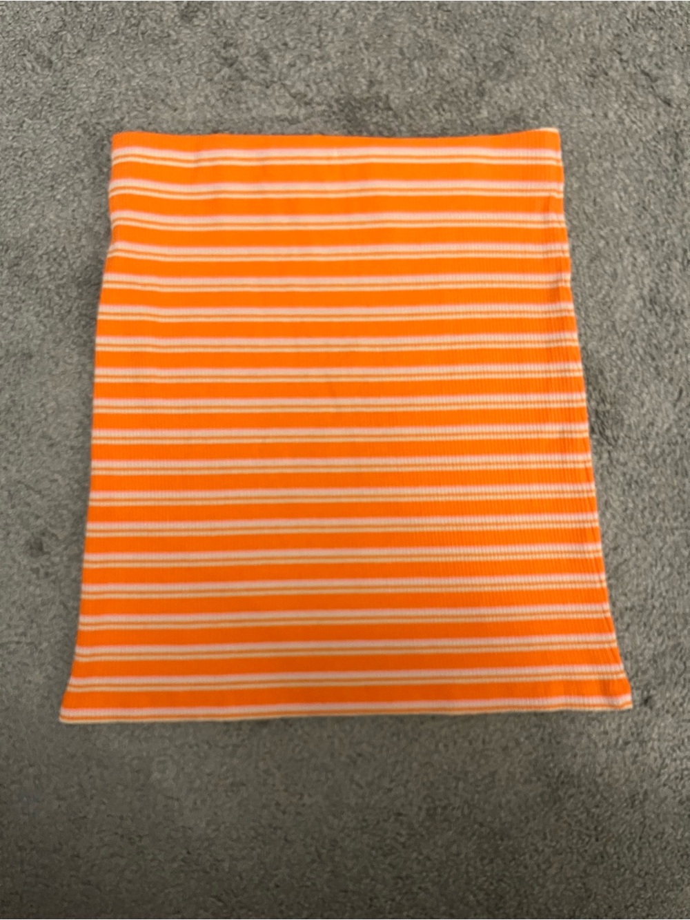 Orange Striped Tube Skirt
